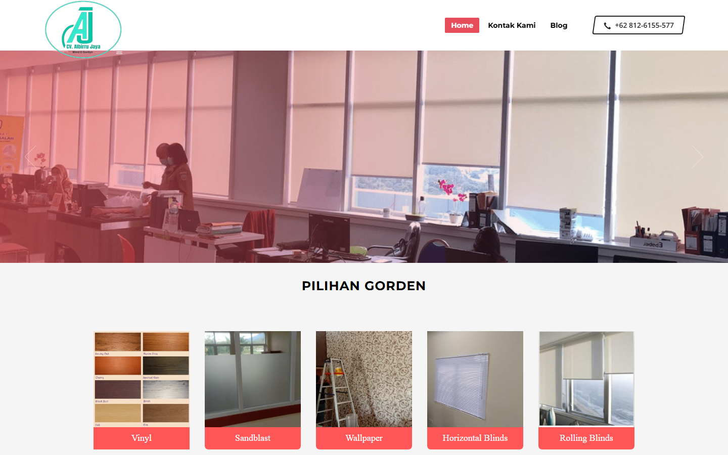 Screenshot website albirrujaya.com
