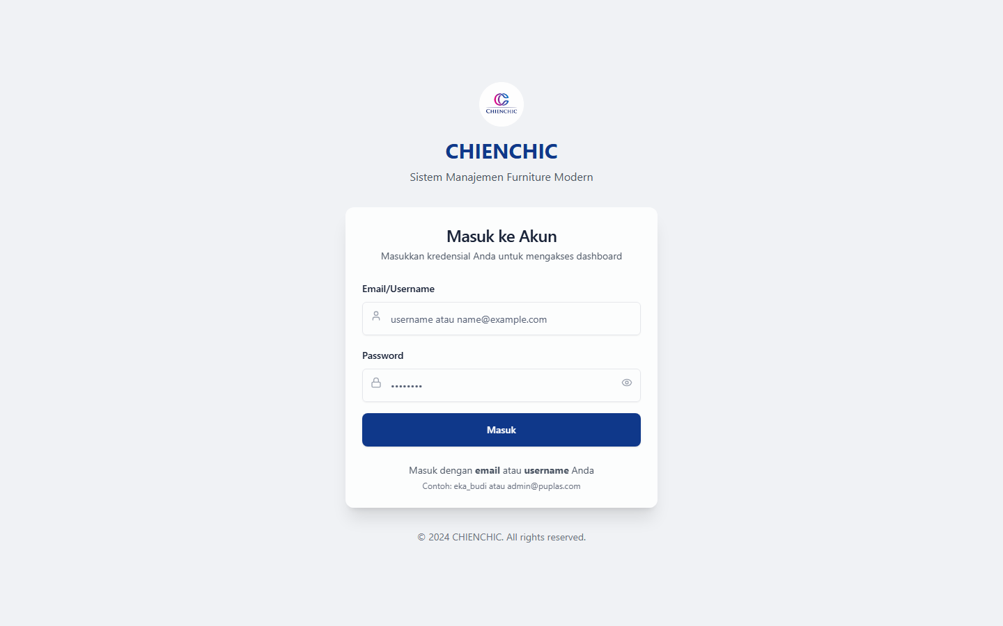 Screenshot website chienchic.id