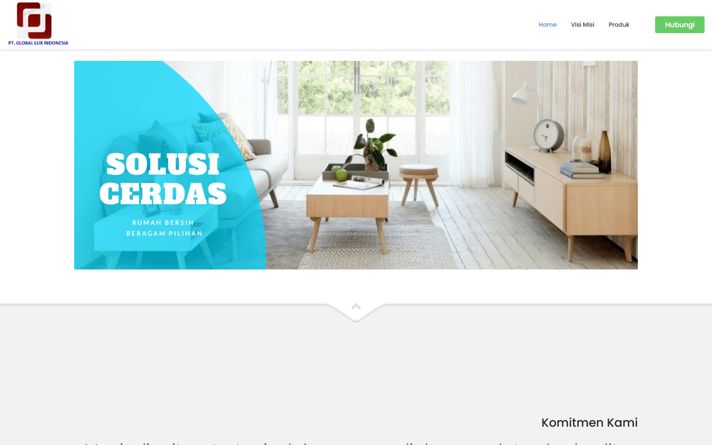 Screenshot website globalluxindonesia.co.id