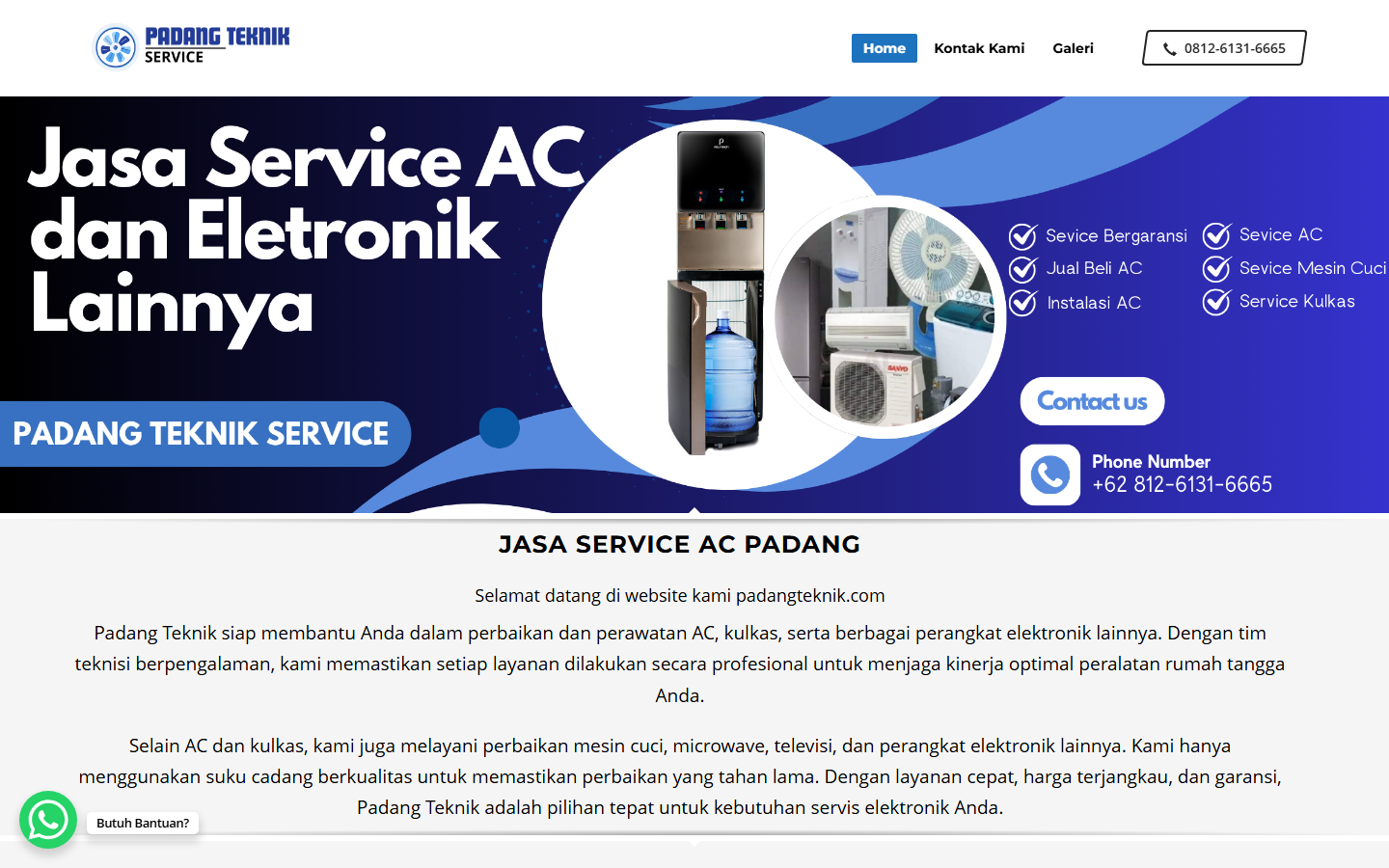 Screenshot website padangteknik.com