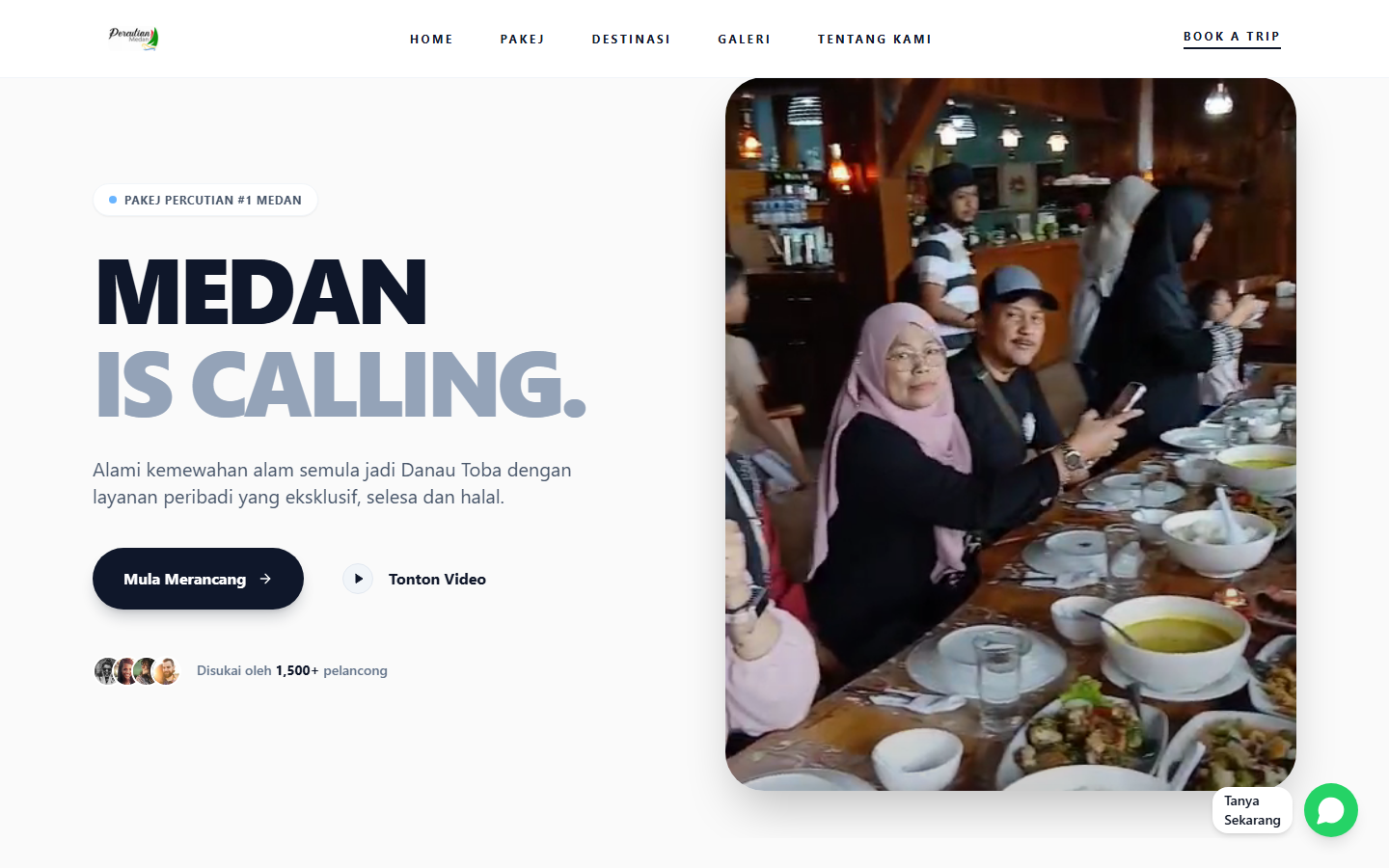Screenshot website pakejpercutianmedan.com
