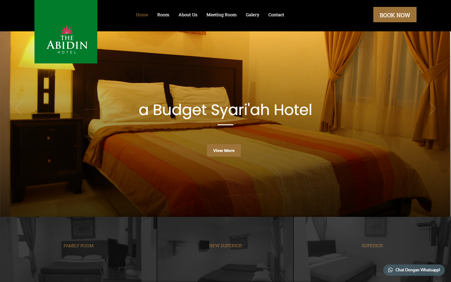 Screenshot website theabidinhotel.co.id