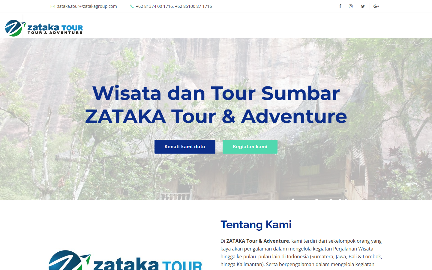 Screenshot website tour-sumbar.com