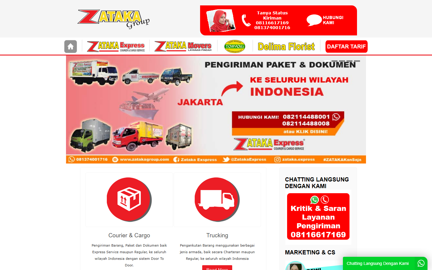 Screenshot website zatakagroup.com